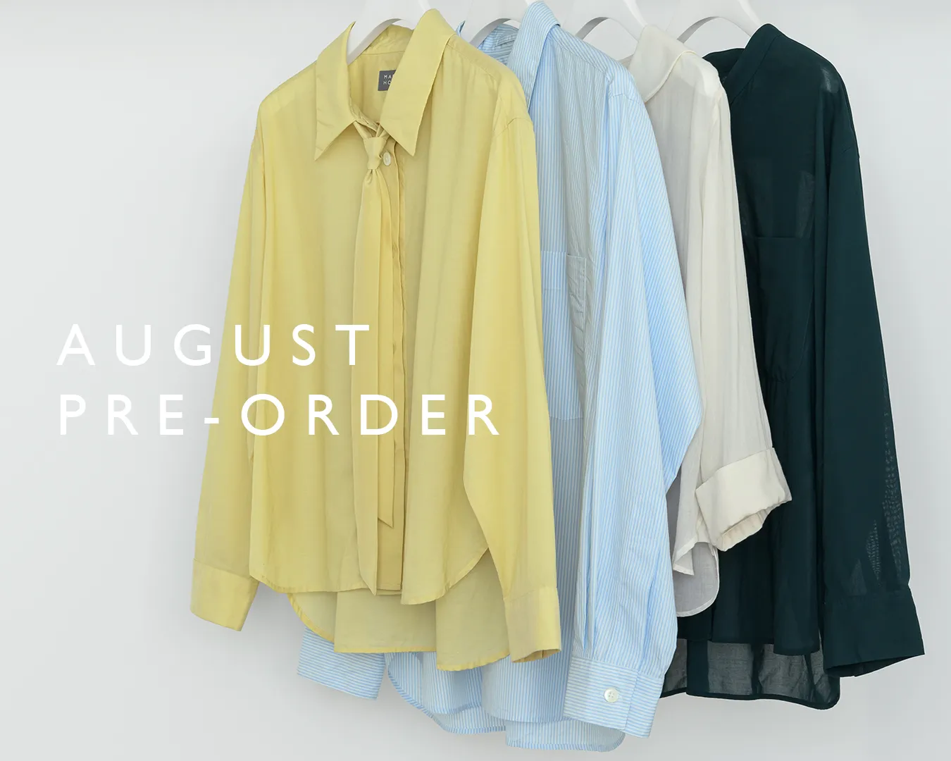 8月予約アイテムとシーズンカラーのご紹介 | MARGARET HOWELL